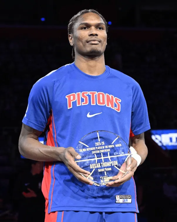 kaiyun-防守悍将！活塞官方：恭喜奥萨尔当选东部月度最佳防守球员